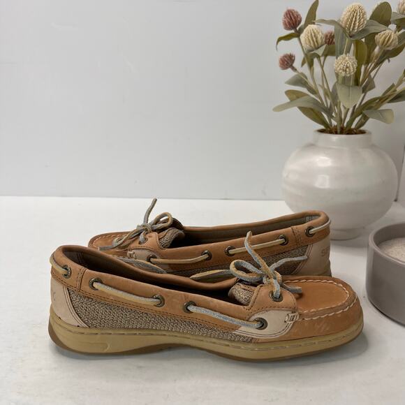 Sperry Authentic Angelfish 1-Eye Colorblock Boat Shoe Tan 9102047 Women 6.5 - Picture 7 of 9